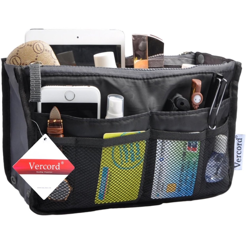 Vercord medium purse/handbag organizer in black